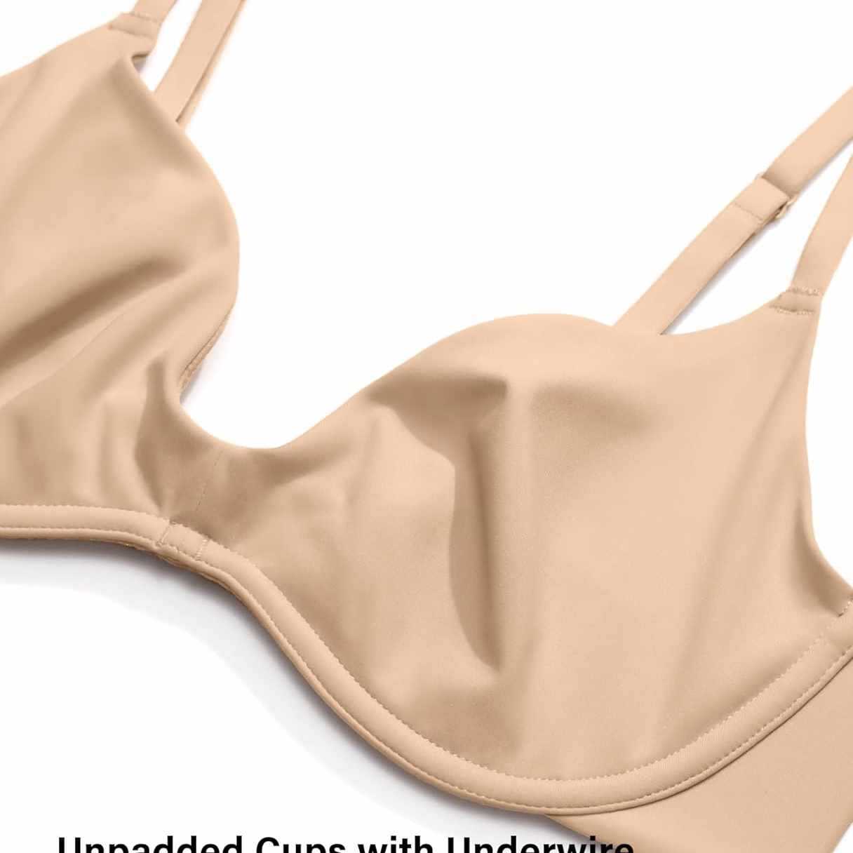 Naadloze, niet-gevoerde bh met - Plunge Bra Push Up recensie en prijs